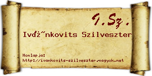 Ivánkovits Szilveszter névjegykártya