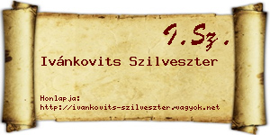 Ivánkovits Szilveszter névjegykártya