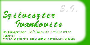 szilveszter ivankovits business card